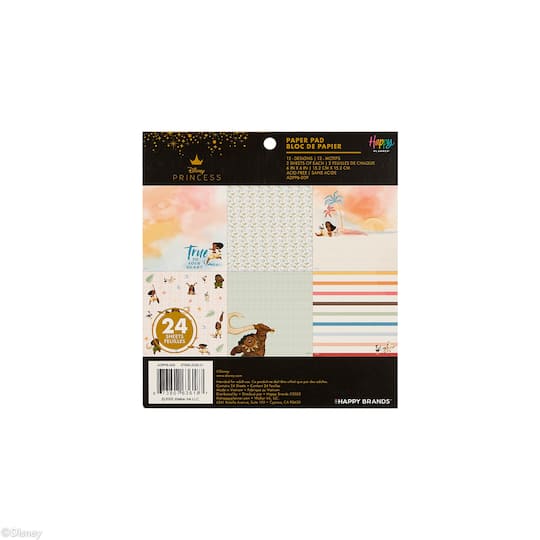 The Happy Planner® Disney© Moana 6" x 6" Scrapbooking Paper Pad, 24 Sheets